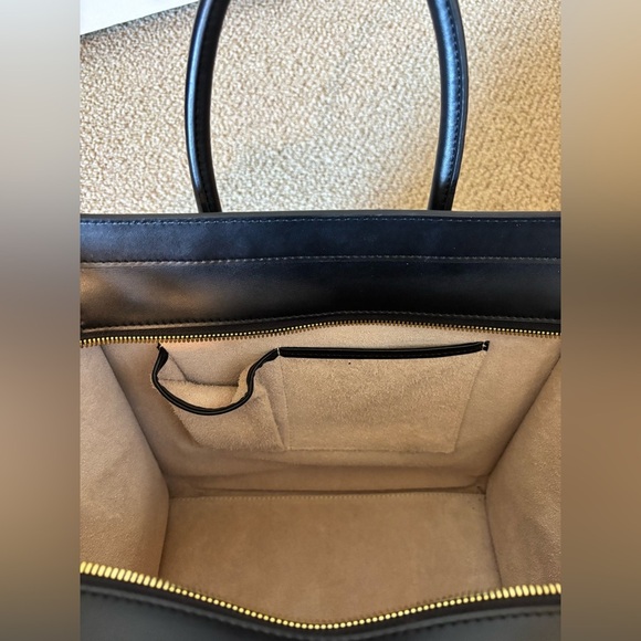 NWT Celine Céline Mini Luggage Tri Colour Color Luggage Travel Leather Tote Bag - Picture 8 of 16
